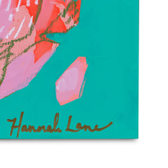 Spring Artichoke Aqua and Pink