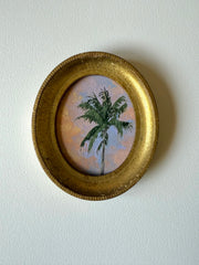 Sunset Palm in Oval