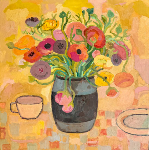 Pink Cup With Flowers