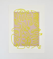 Fingers Faces & Plants in Pink & Green Mat