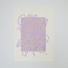 Fingers Faces & Plants in Lavender Mat