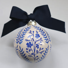 Blue and White Floral Ornament