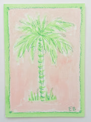 Mini Toile Palm No. 5 (green & pink)