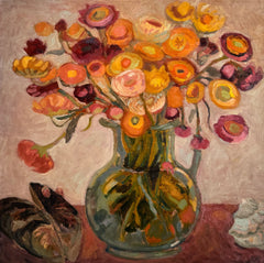 Seashells with Strawflowers