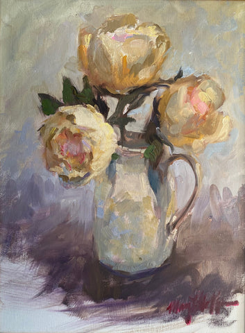 Portrait of Peonies (Painted from Life)