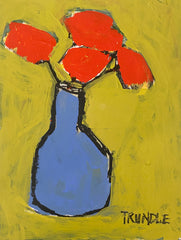 Red Flowers, Blue Vase