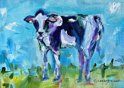 Cow in Blue