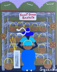 Basket Lady (Blue Hat)