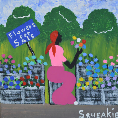 Flower Lady (Red Scarf)