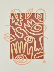 Fingers Faces & Plants in Rose & Pink Mat