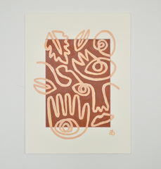 Fingers Faces & Plants in Rose & Pink Mat