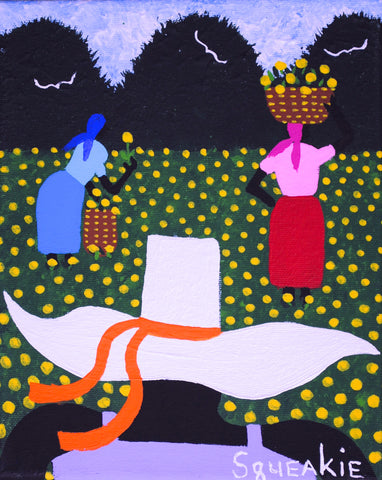 Gathering Flowers (White Hat)