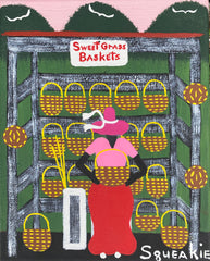 Basket Lady (Magenta Hat)