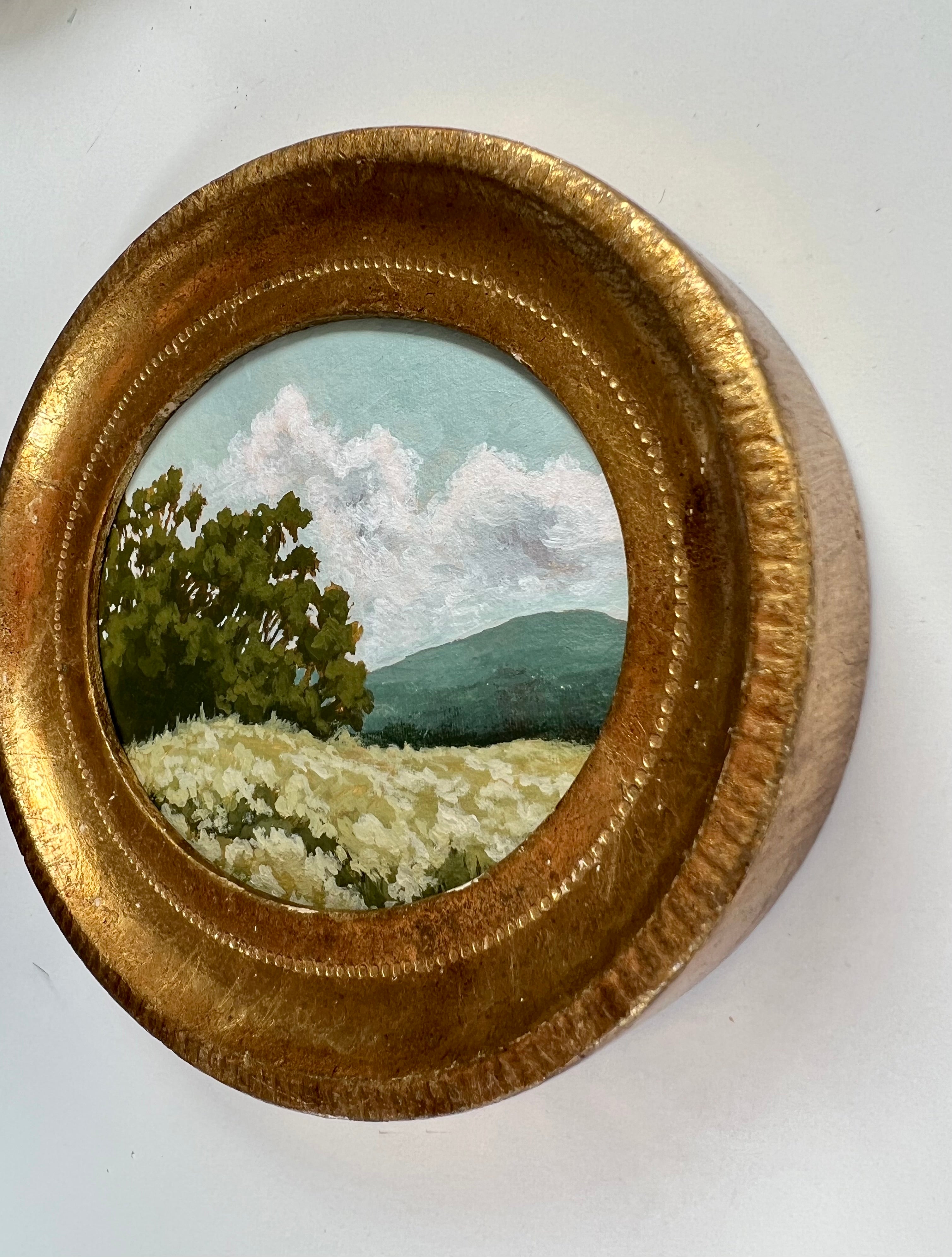 Floral Field in Oval