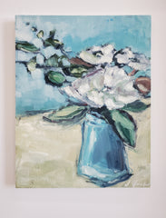 Flowers in Blue Vase