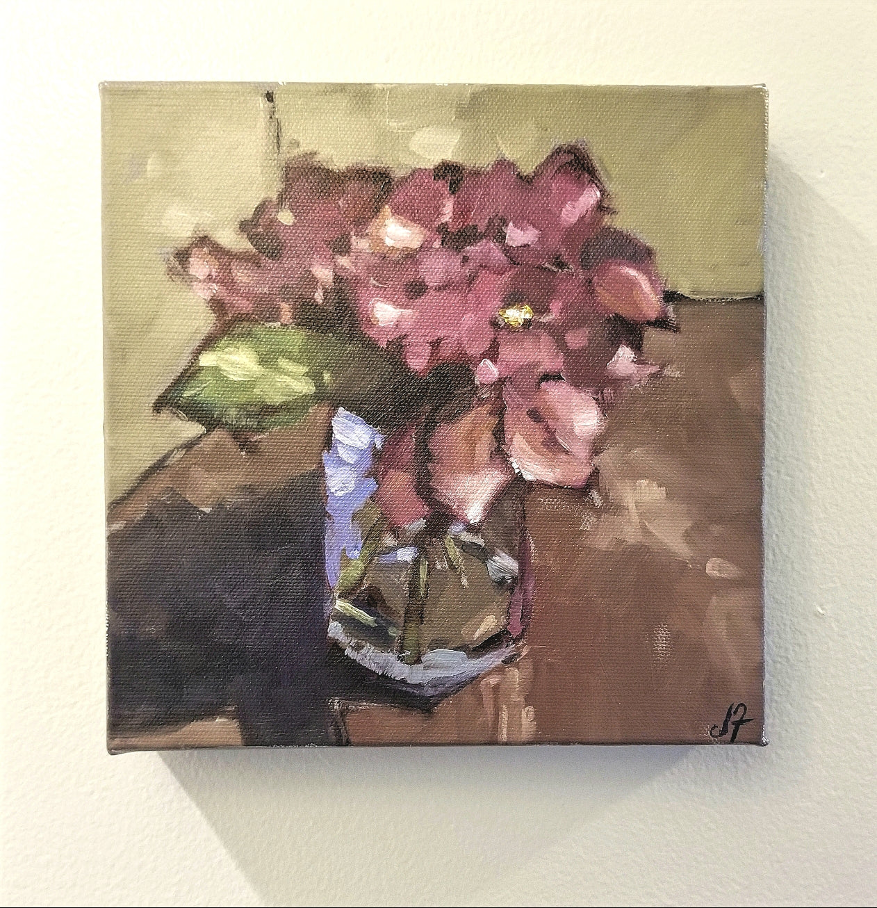 Pink Flowers in Glass Vase