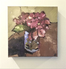 Pink Flowers in Glass Vase