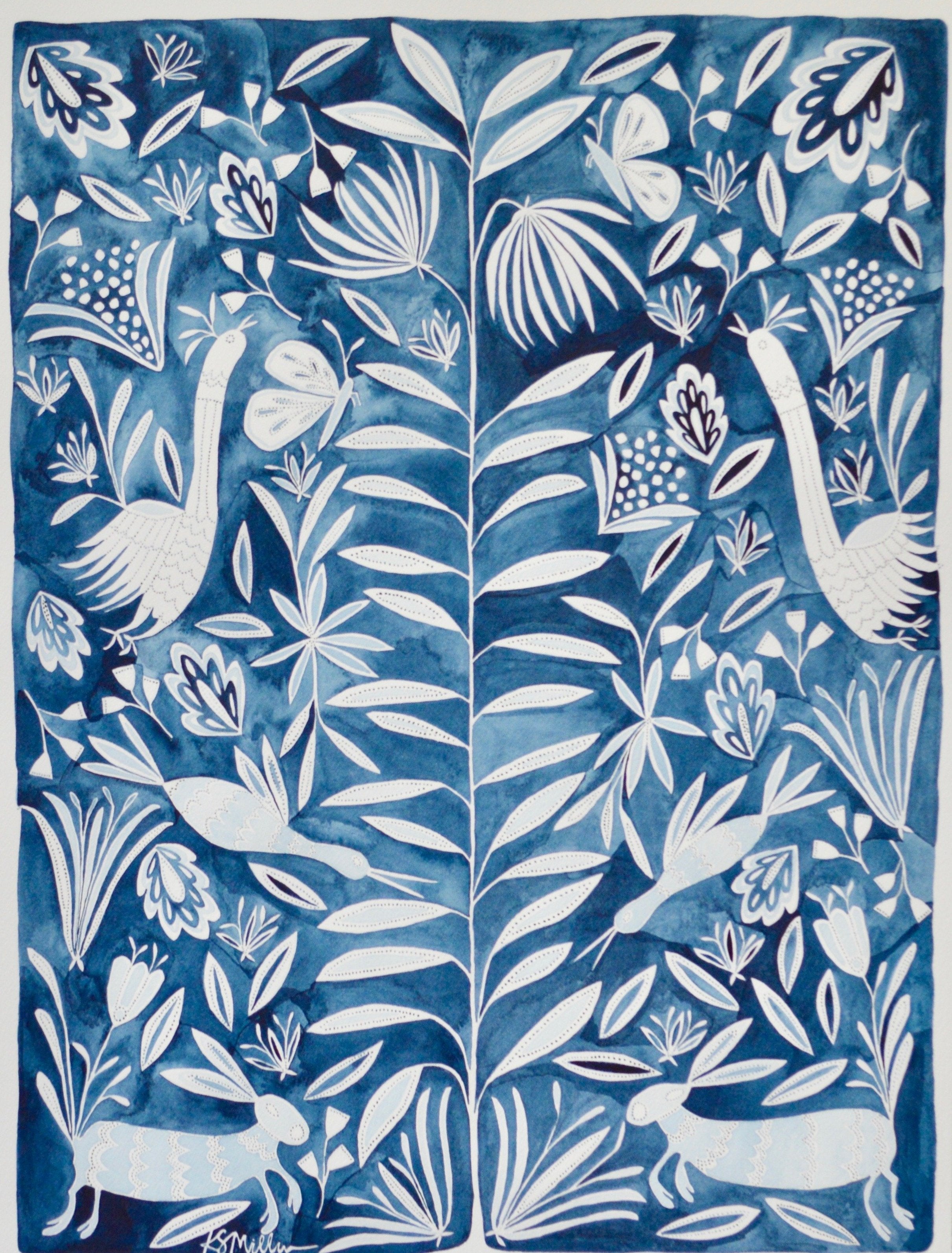 Garden, Indigo Series 02