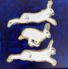 Leaping Hare at Night I