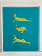 Chartreuse Leaping Hare I