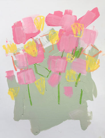 Blooming / Pink and Yellow II