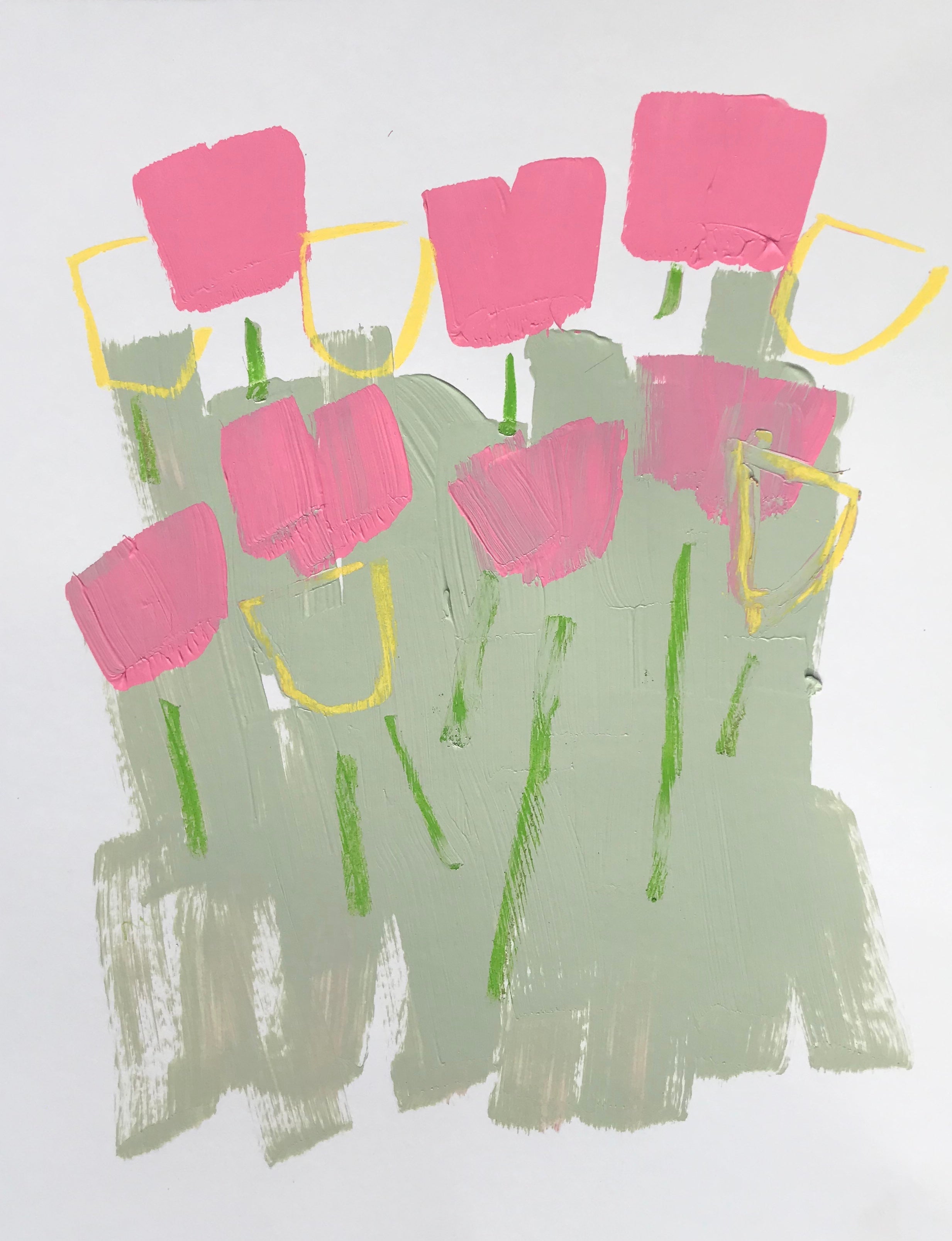 Blooming / Pink and Yellow I