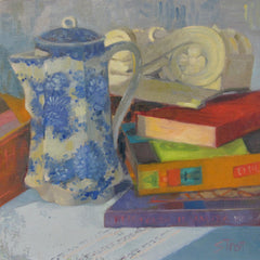 Teapot and Books