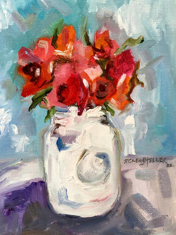 Coral Rose Bouquet