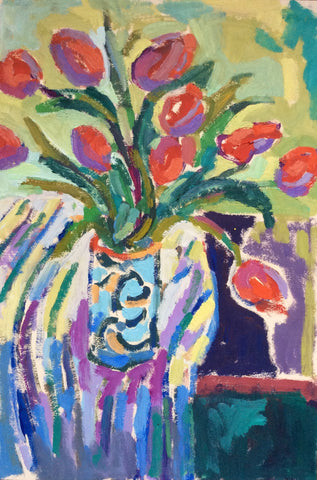 Still Life with Red Tulips